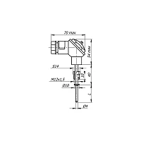 ТПТ-19-1-100П-А4-80 (-50...+180)°С Термометр платиновый с поверкой УТ000007779