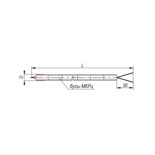 ДТПL(ХК)021-0,7-5,0м (-40...+600)°С L=5,0м d=0,7мм бусы УТ000007646